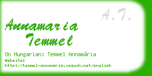 annamaria temmel business card
