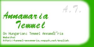annamaria temmel business card